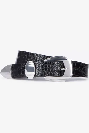 The Kooples Wide Textured Leather Belt