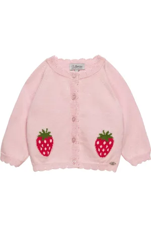 FrenchTrotters Baby Strawberry Wool Blend Cardigan
