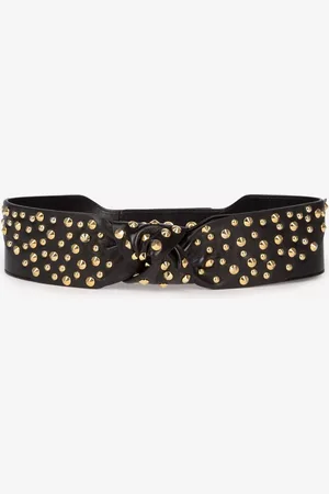 The Kooples Studded Bow Front Leather Belt