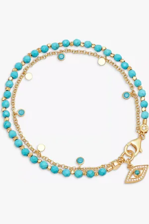 ASTLEY CLARKE Biography White Sapphire & Turquoise Evil Eye Beaded Bracelet