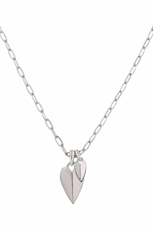 Dinny Hall Folded Heart Duo Charm Pendant Necklace