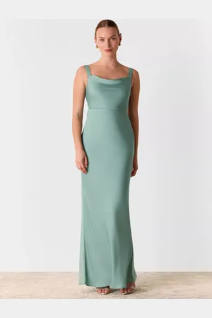 Whistles Thea Satin Cowl Neck Maxi Dress
