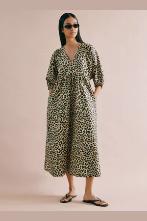 Albaray Animal Print Pure Organic Cotton Dress