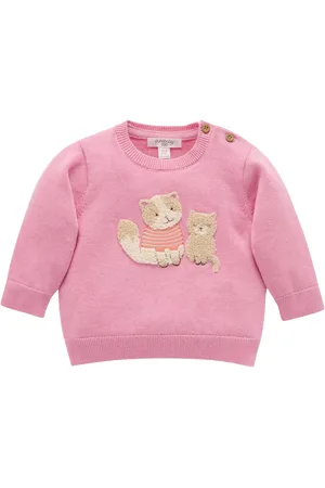 Purebaby Baby Seaside Organic Cotton Cat Jumper