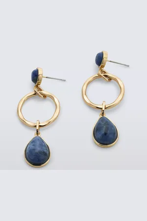 John Lewis Stone Drop Circle Earrings