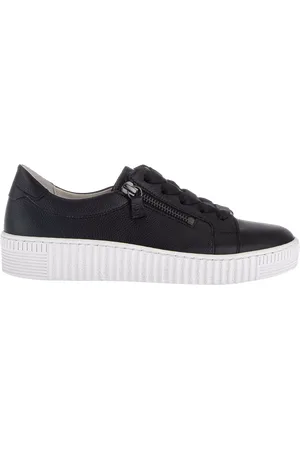 Gabor Wisdom Leather Zip Detail Chunky Trainers