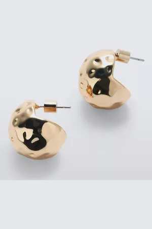 John Lewis Polished Large Hammered Effect Sphere Earrings