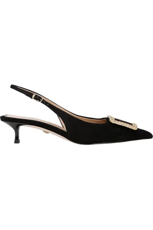 Sam Edelman Kammie Suede Buckle Pointed Slingback Courts