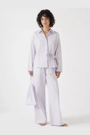 Hush Puppies Stripe Cotton Poplin Drawcord Waist Pyjama Set