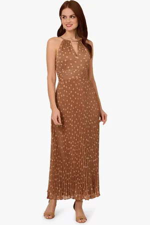 Adrianna Papell Floral Bud Pleat Dress