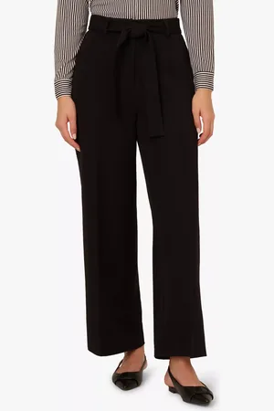Adrianna Papell Twill Belted Wide Leg Trousers
