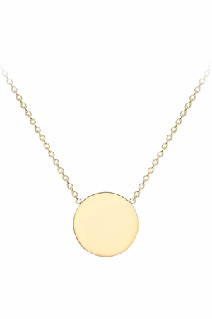 IBB 9ct Yellow Disc Pendant Necklace