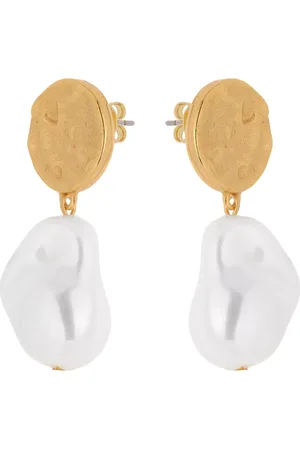 Reiss Maya Molten Pearl Drop Earrings
