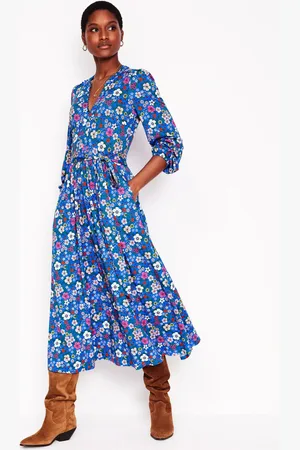 Boden Maeve Floral Trim Jersey Dress