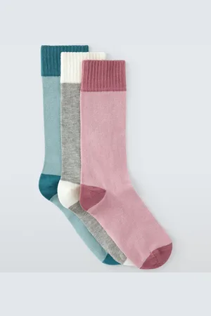 John Lewis Deep Welt Ankle Socks, Pack of 3