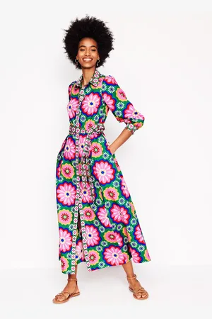 Boden Clara Floral Shirt Dress