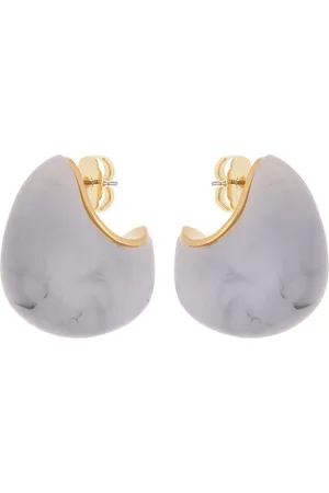 Reiss Carlotta Curve Marble Scoop Stud Earrings