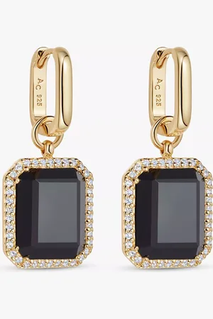 ASTLEY CLARKE Ottima Onyx & White Sapphire Drop Earrings