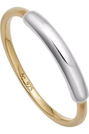ASTLEY CLARKE Aurora Two-Tone Hoop Band Ring, Pack of 2