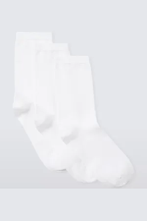John Lewis Organic Cotton Mix Ankle Socks, Pack of 3