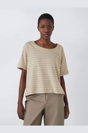 John Lewis Stripe Relaxed Cotton Rich T-Shirt