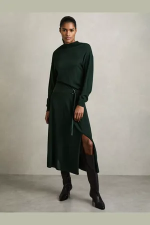 Reiss Alina Belted Knit Dress
