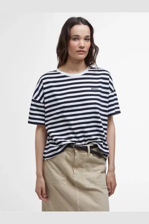 Barbour Adria Stripe Logo Top