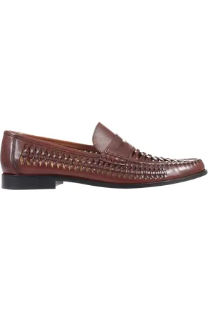 JONES BOOTMAKER Riverside Woven Leather Loafers
