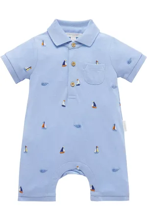 Purebaby Baby Organic Cotton Polo Romper