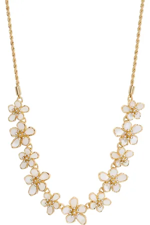 Jon Richard Gold Plated Mother Of Pearl Floral Necklace, Gold