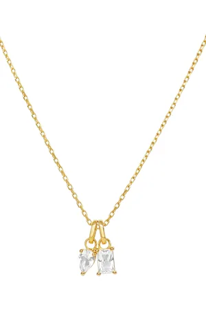 Dinny Hall Gem Set Duo Pendant, Gold