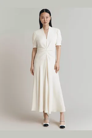 Ghost Capri Puff Sleeve Midi Dress