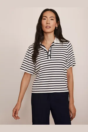 mint&berry Stripe Short Sleeve Polo Top