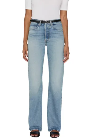 Frame Vertical High Rise Straight Jeans
