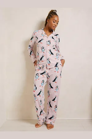 Chelsea Peers Puffin Organic Cotton Rich Long Pyjama Set