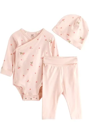 Lindex Baby Raspberry Bodysuit, Leggings and Hat Set