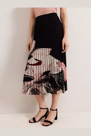 Phase Eight Elmina Floral Pleated Skirt