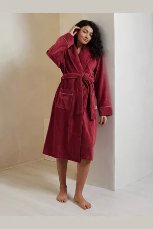 Chelsea Peers Towelling Satin Tipped Dressing Gown