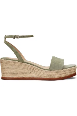 Ralph Lauren Lauren Leona Suede Platform Heeled Espadrilles