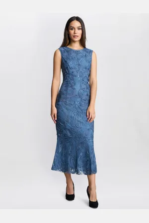 Gina Bacconi Roxanne Floral Corded Dress