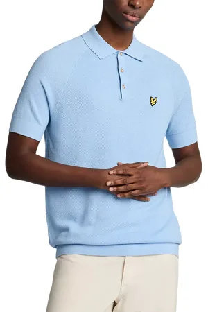 Lyle & Scott Linen Blend Regular Fit Short Sleeve Knitted Polo Shirt