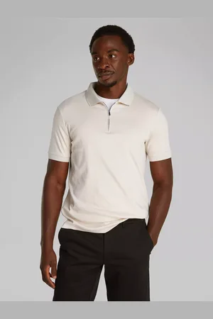 Calvin Klein Organic Cotton Regular Fit Short Sleeve Zip Neck Polo Shirt