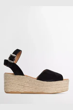 Barbour Aspen Suede Wedge Heel Espadrilles