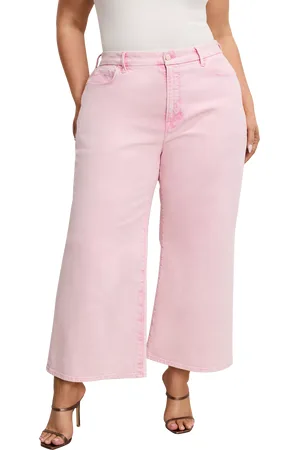 GOOD AMERICAN Good Waist Cropped Palazzo Jeans