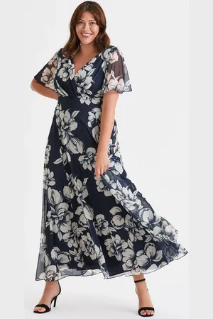 Scarlett & Jo Isabelle Floral Angel Sleeve Maxi Dress