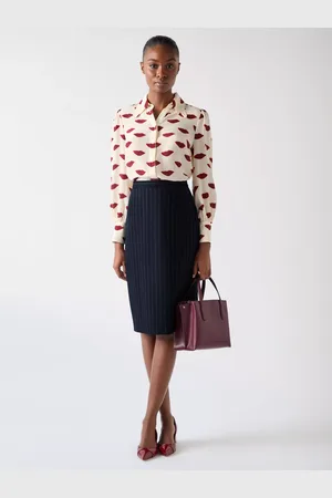 L.K. Bennett Bella Wool Blend Pinstripe Skirt
