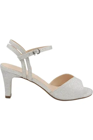 Paradox London Nova Wide Fit Glitter Heeled Sandals