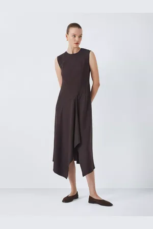 John Lewis Sleeveless Draped Midi Dress