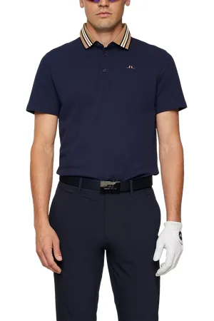 J Lindeberg Bjorn Cotton Blend Regular Fit Short Sleeve Polo Shirt
