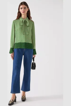 L.K. Bennett Lize Diagonal Stripe Top
